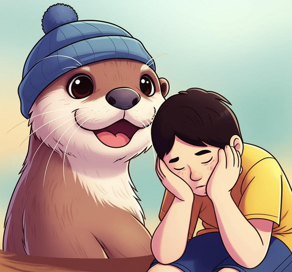 Ommu Picture of Ommu the Otter, an AI mental health chatbot for youth.