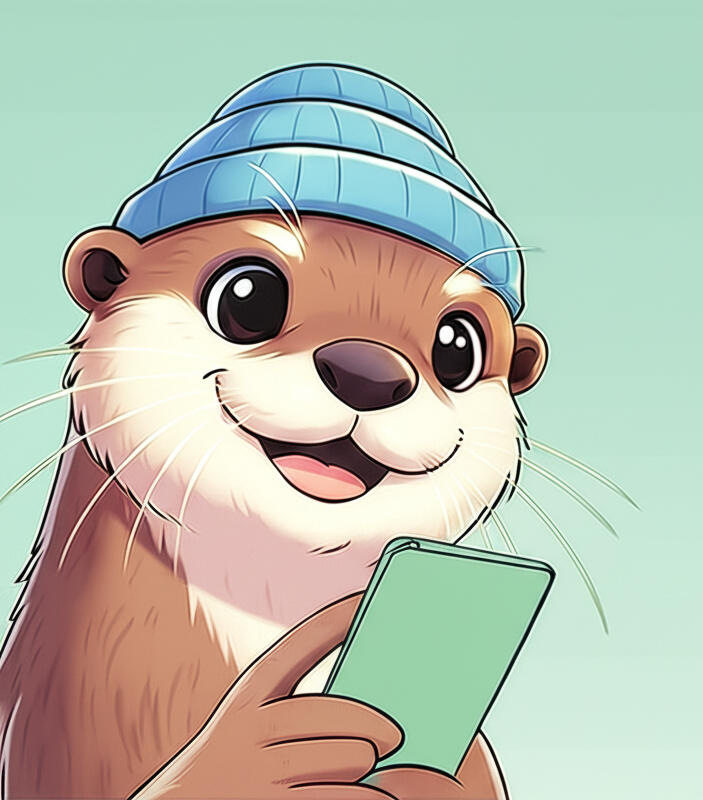 Ommu Chat Picture of Ommu the Otter, an AI mental health chatbot for youth.